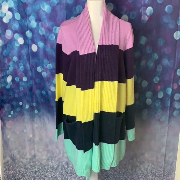 Evri Sweaters - Evri striped shawl collar sweater. NWOT.